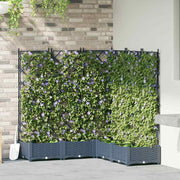 Havekrukke med trellis 5 pcs Grå 120 x 120 x 125.5 cm PP