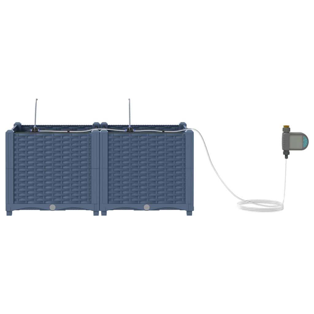 Havekrukker Grå 80 x 40 x 37,5 cm Stål