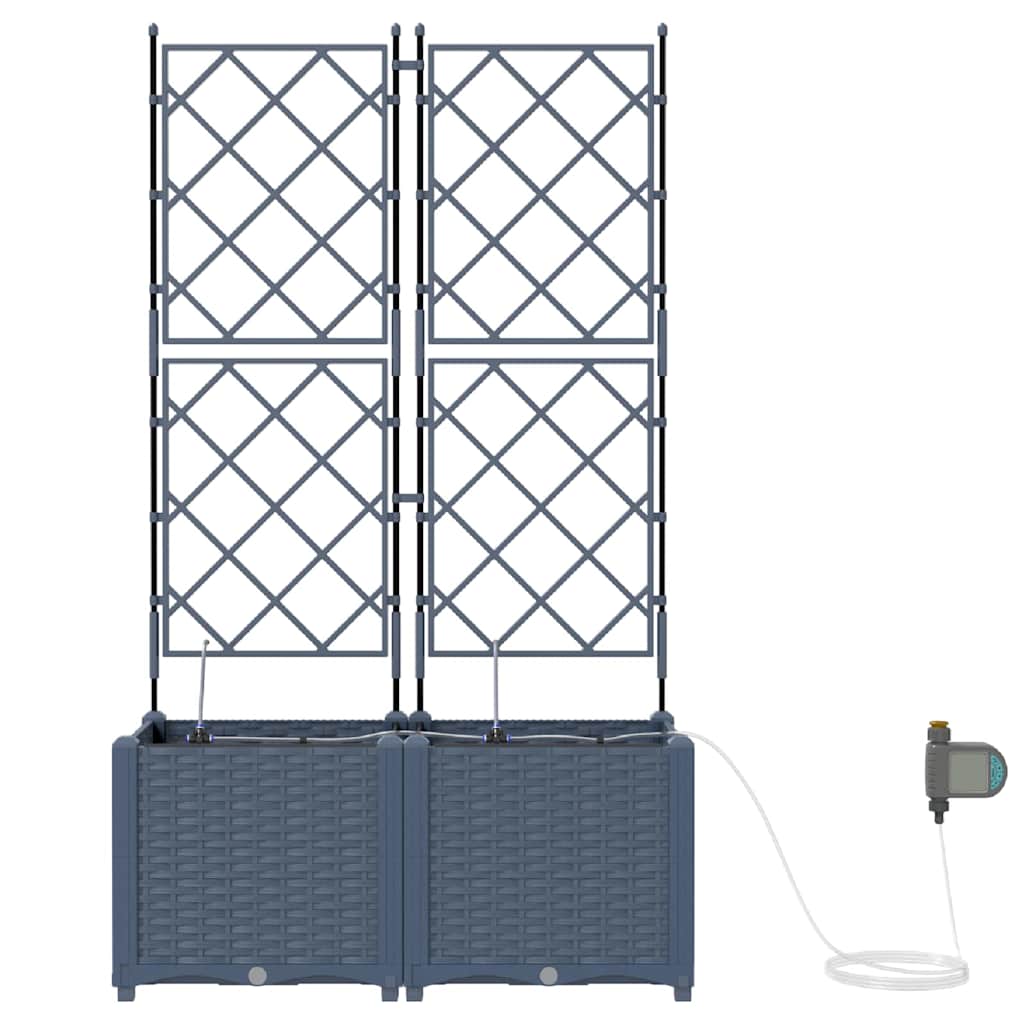 Havekrukker Grå 80 x 40 x 142 cm Stål