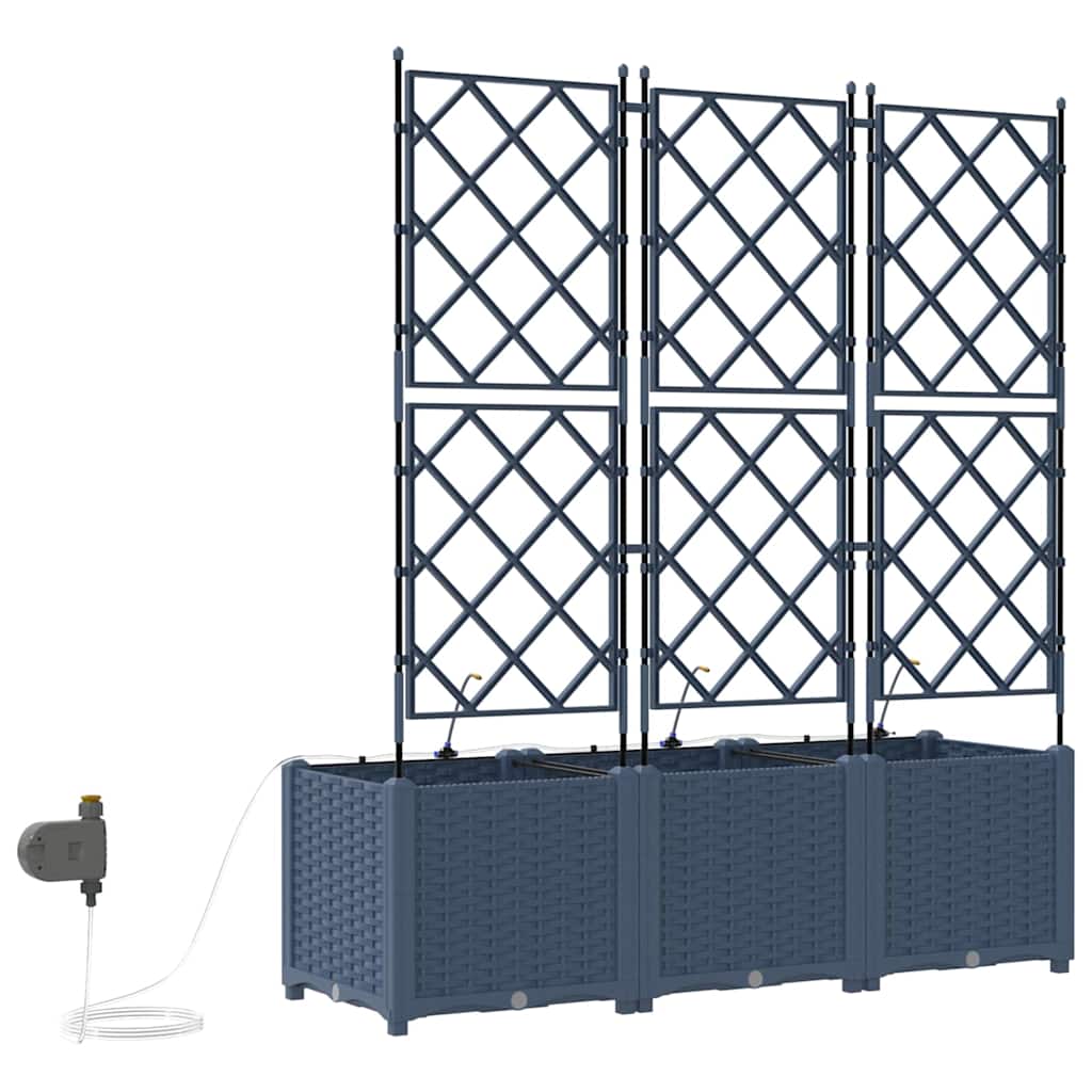 Havekrukker Grå 120 x 40 x 142 cm Stål