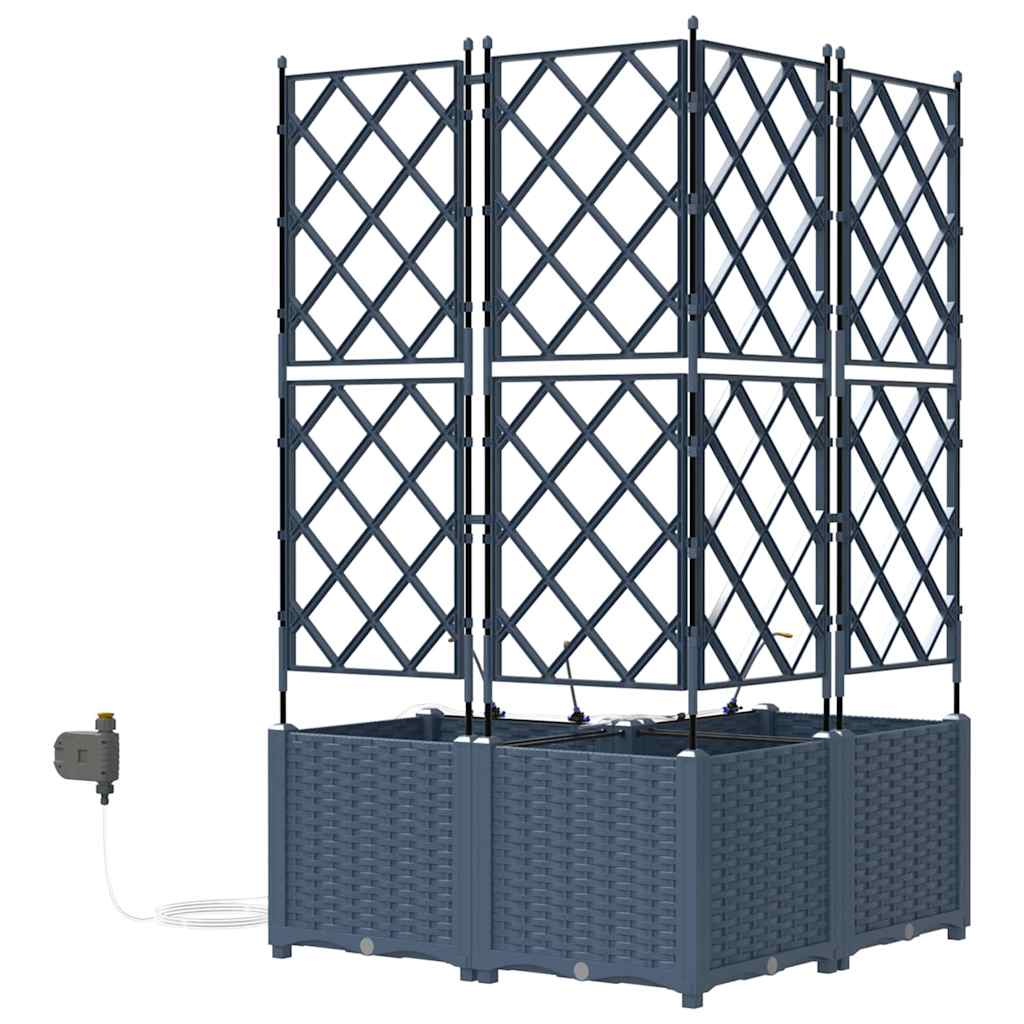 Havekrukker Grå 80 x 80 x 142 cm Stål