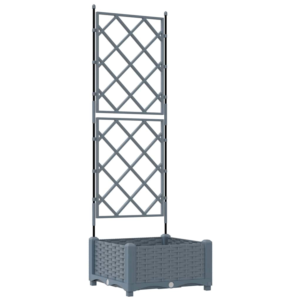 Havekrukke med trellis Lysegrå 40 x 40 x 125.5 cm PP