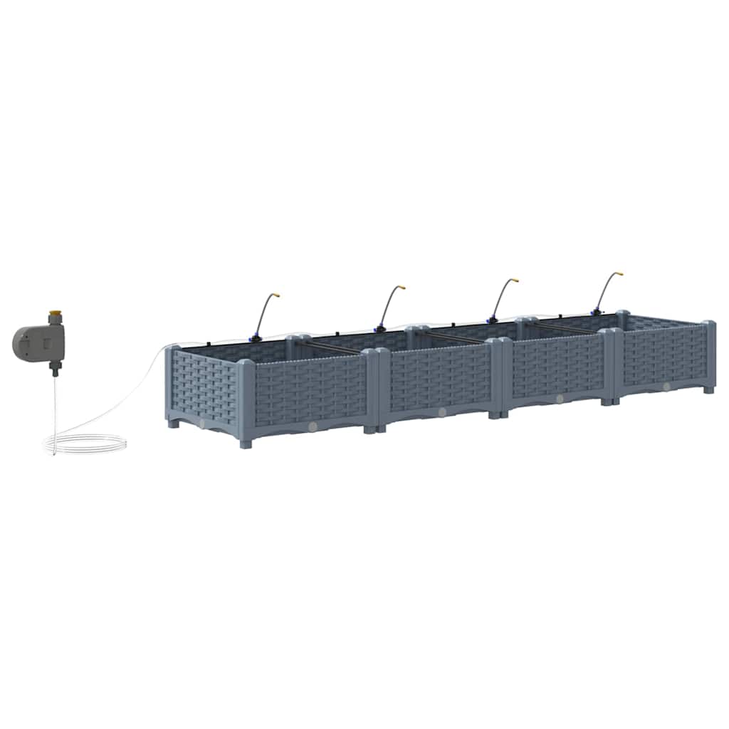 Havekrukker Lysegrå 160 x 40 x 22 cm Stål