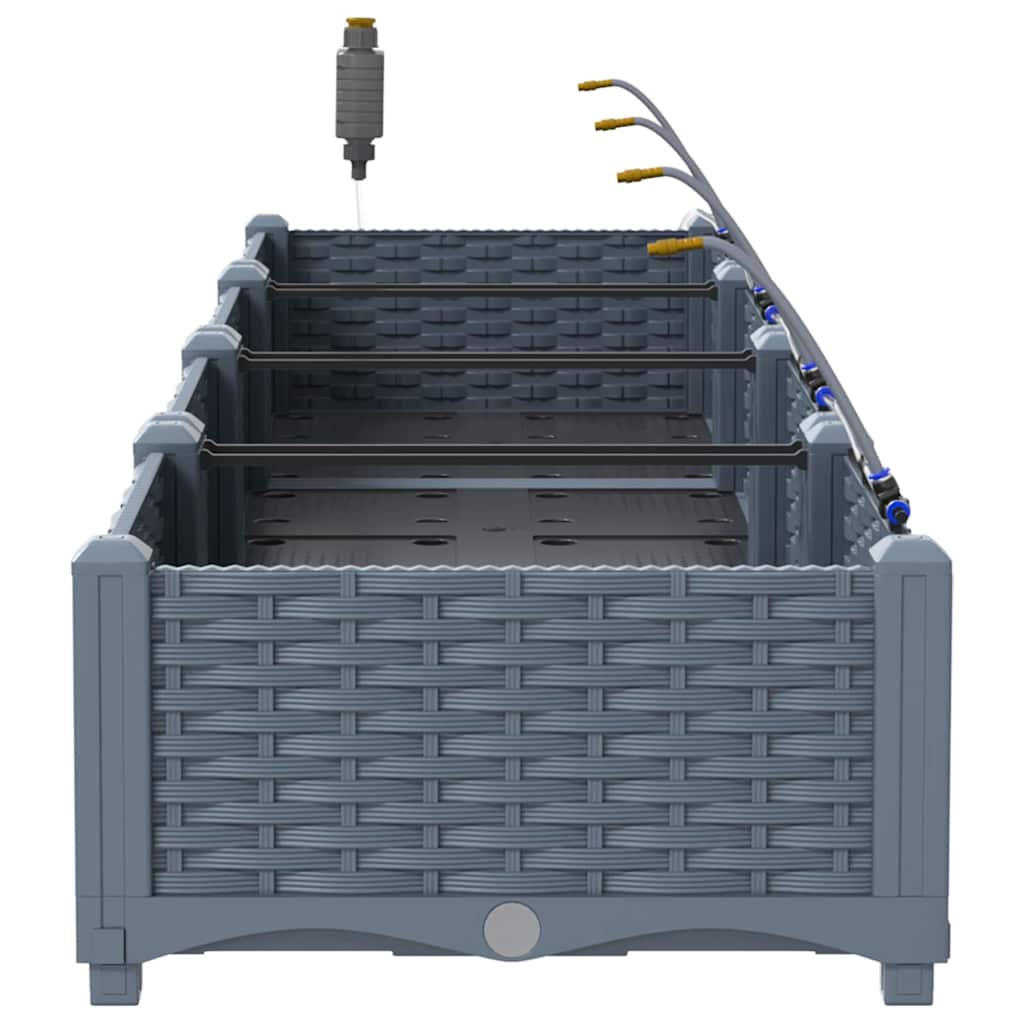 Havekrukker Lysegrå 160 x 40 x 22 cm Stål