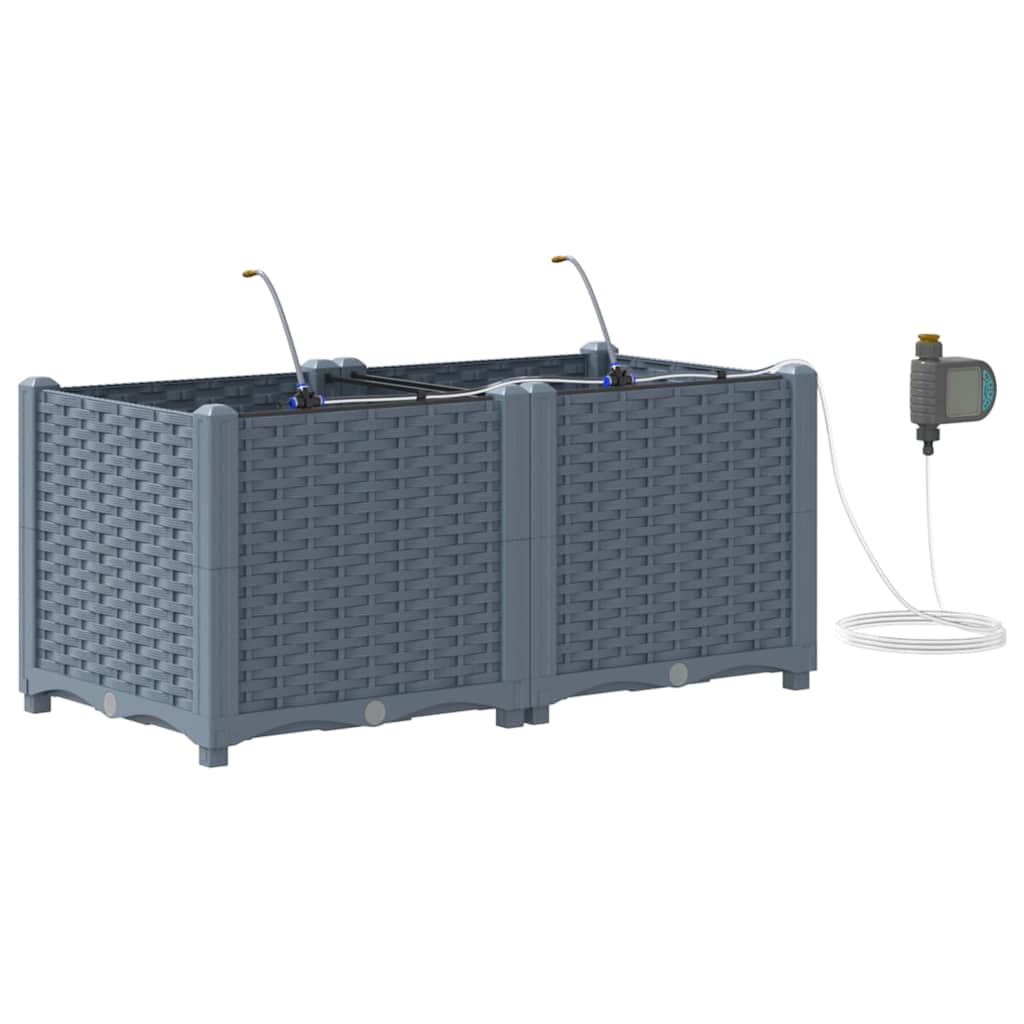 Havekrukker Lysegrå 80 x 40 x 37,5 cm Stål