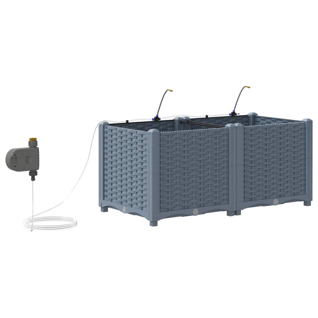 Havekrukker Lysegrå 80 x 40 x 37,5 cm Stål