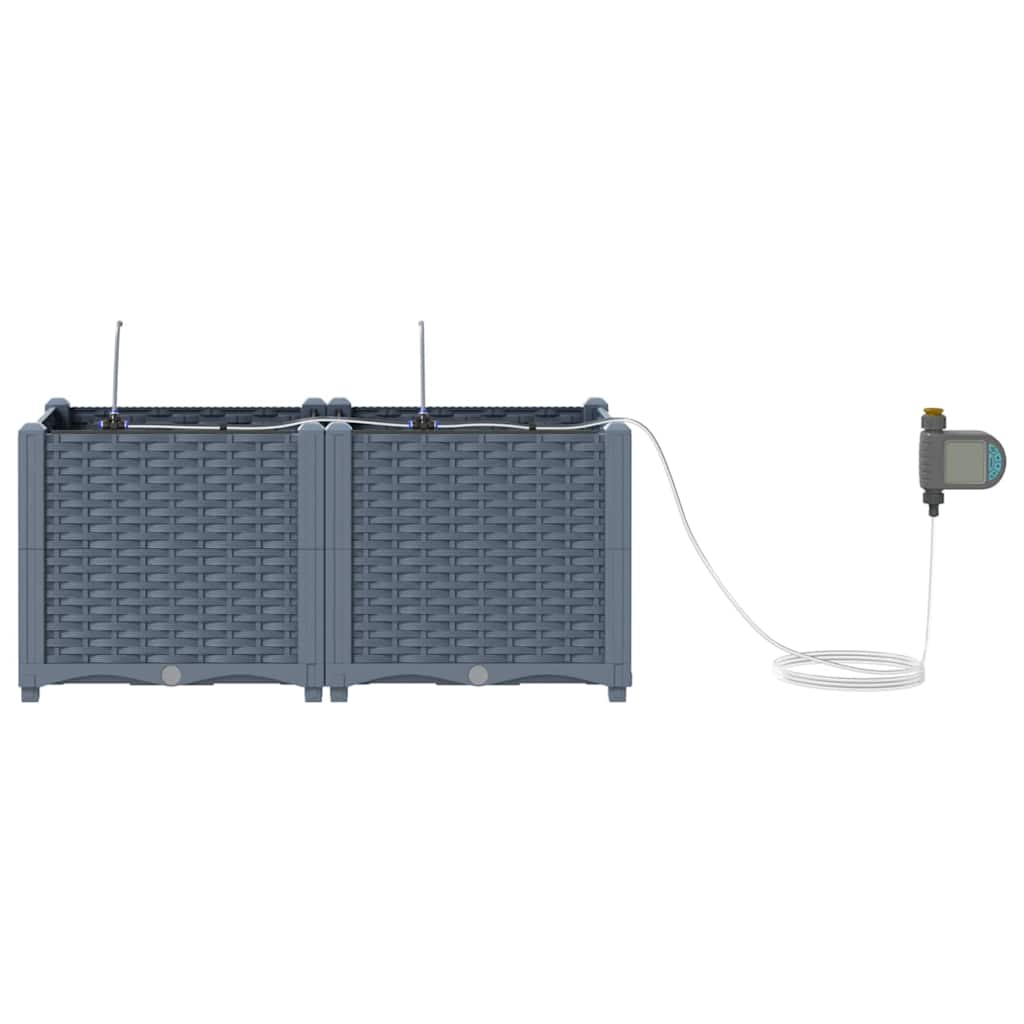 Havekrukker Lysegrå 80 x 40 x 37,5 cm Stål