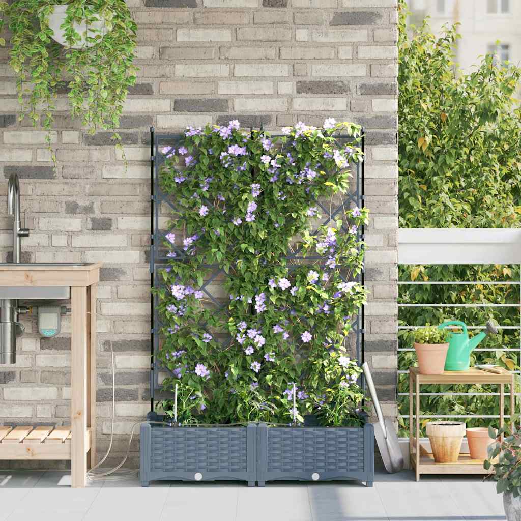 Havekrukker Lysegrå 80 x 40 x 126 cm Stål