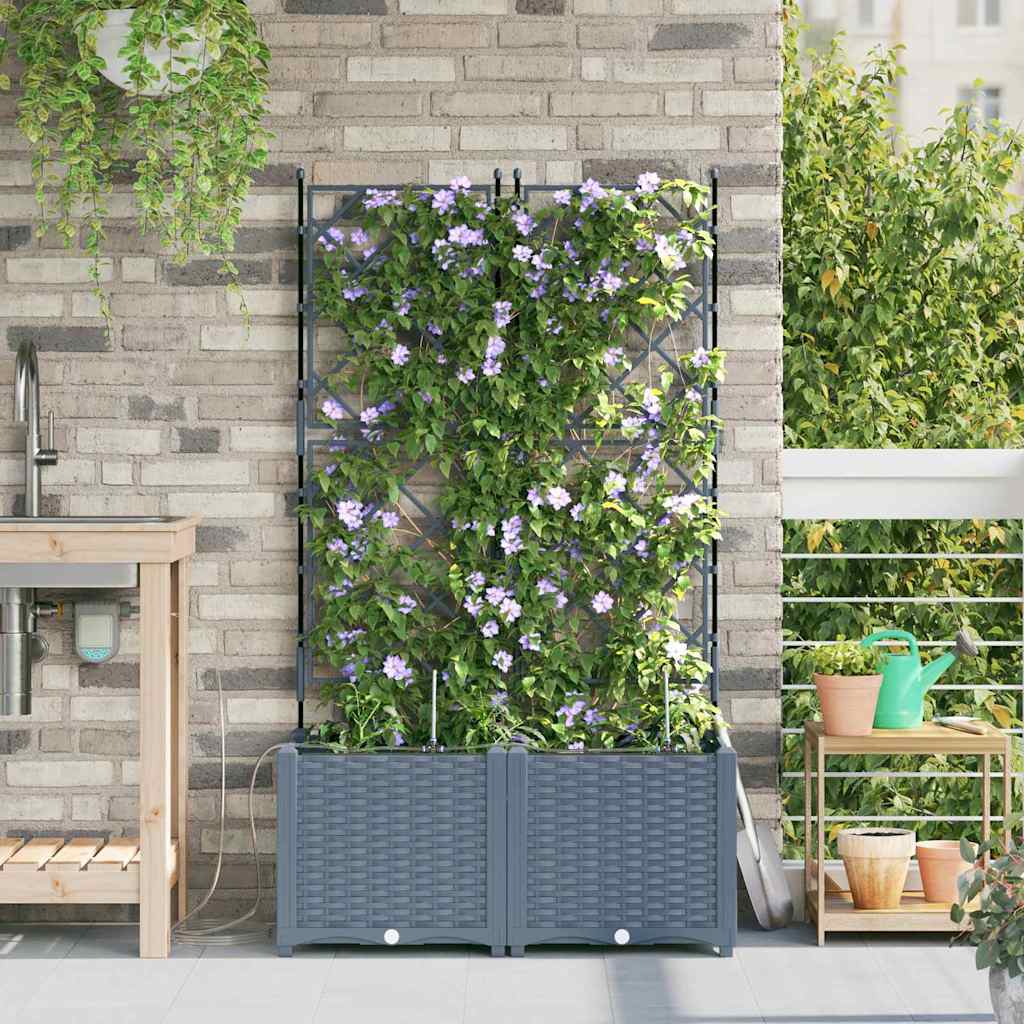 Havekrukker Lysegrå 80 x 40 x 142 cm Stål