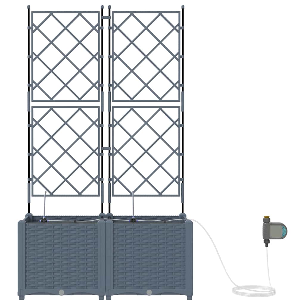 Havekrukker Lysegrå 80 x 40 x 142 cm Stål