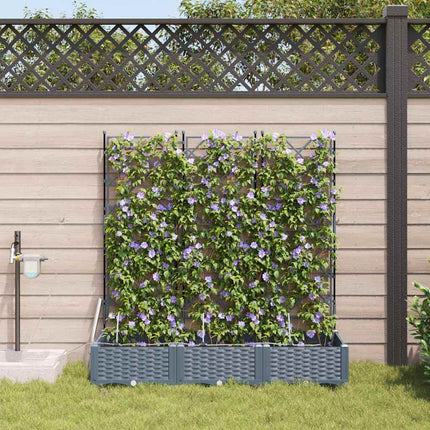 Have Blomsterkrukke 3 stk. Lysegrå 120 x 40 x 126 cm PP