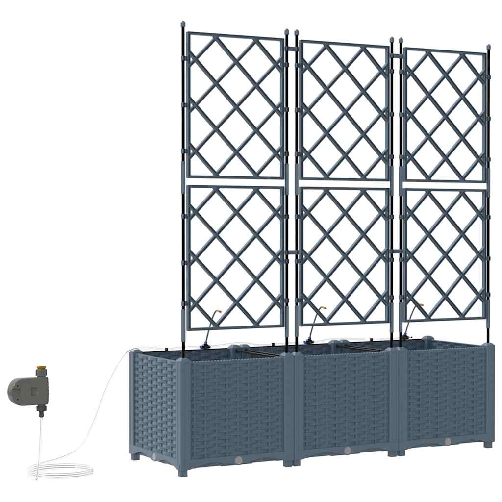 Havekrukker Lysegrå 120 x 40 x 142 cm Stål