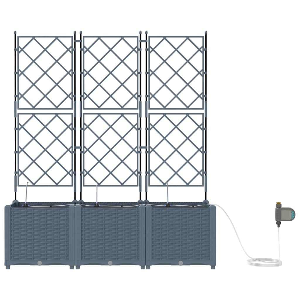 Havekrukker Lysegrå 120 x 40 x 142 cm Stål