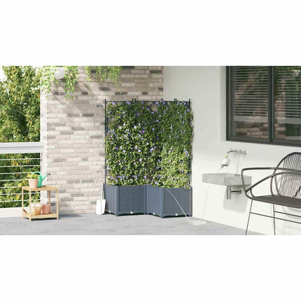 Have Blomsterkrukke 3 stk. Lysegrå 80 x 80 x 142 cm PP