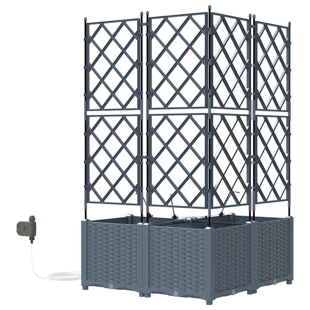 Havekrukker Lysegrå 80 x 80 x 142 cm Stål