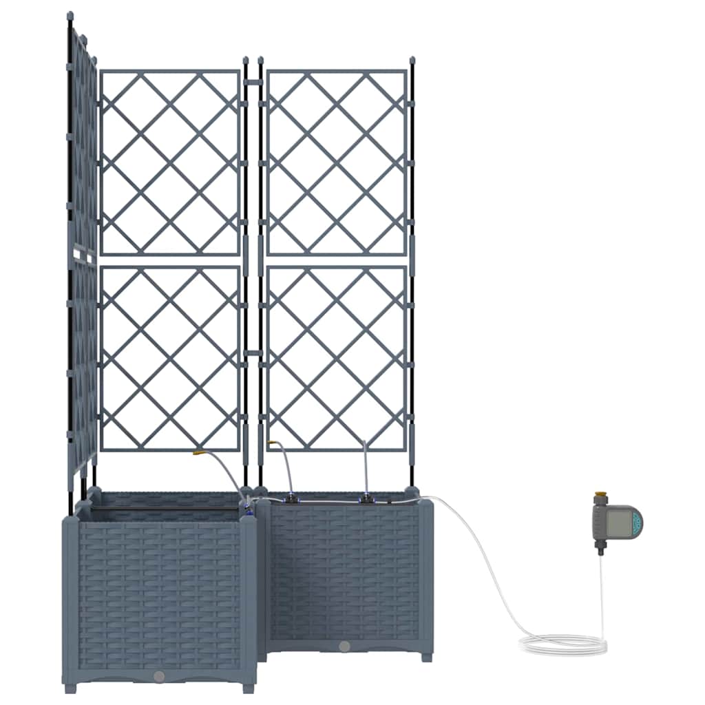 Havekrukker Lysegrå 80 x 80 x 142 cm Stål