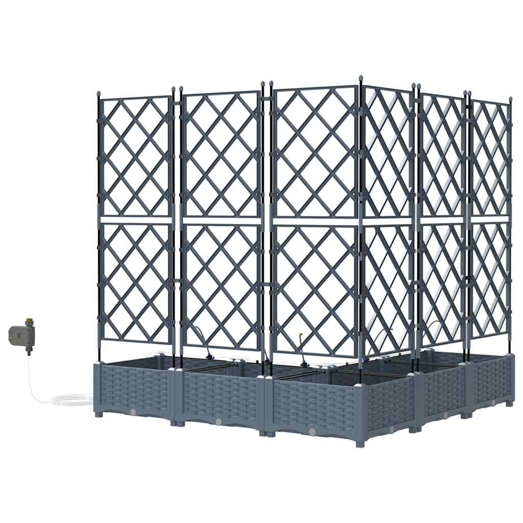 Havekrukker Lysegrå 120 x 120 x 126 cm Stål