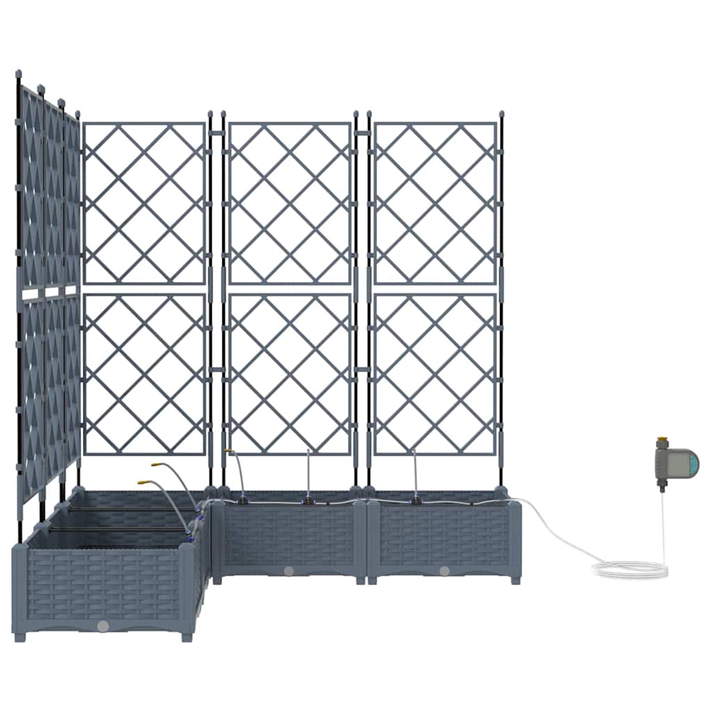 Havekrukker Lysegrå 120 x 120 x 126 cm Stål