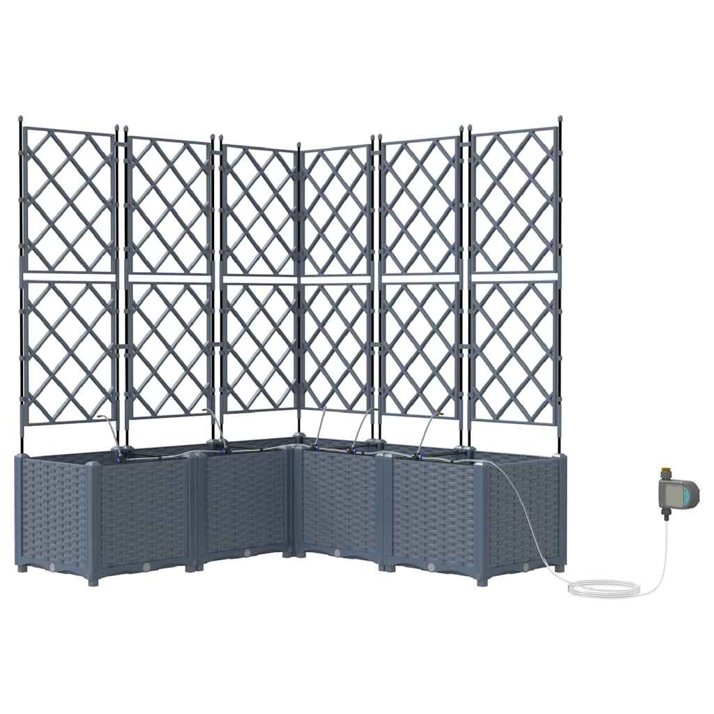 Havekrukker Lysegrå 120 x 120 x 142 cm Stål