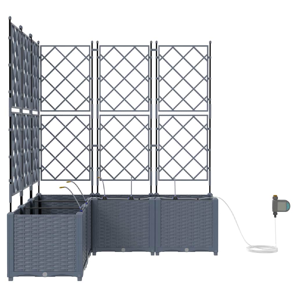 Havekrukker Lysegrå 120 x 120 x 142 cm Stål