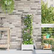 Havekrukke med trellis Hvid 40 x 40 x 125.5 cm PP