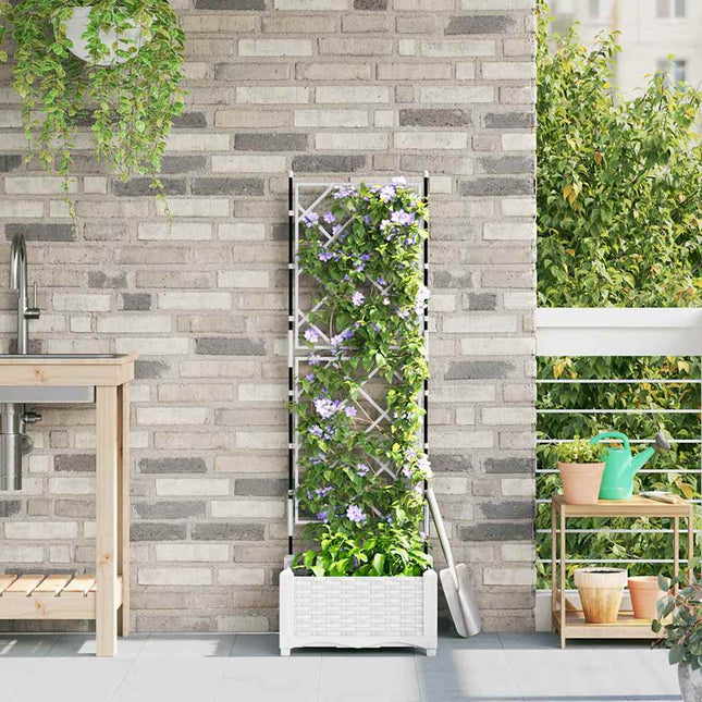 Have Blomsterkrukke Hvid 40 x 40 x 125,5 cm PP