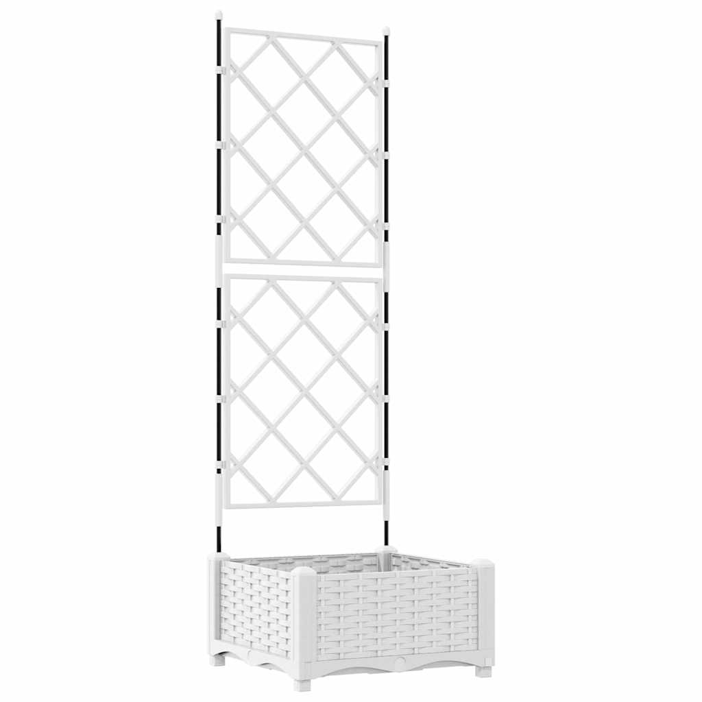 Havekrukke med trellis Hvid 40 x 40 x 125.5 cm PP