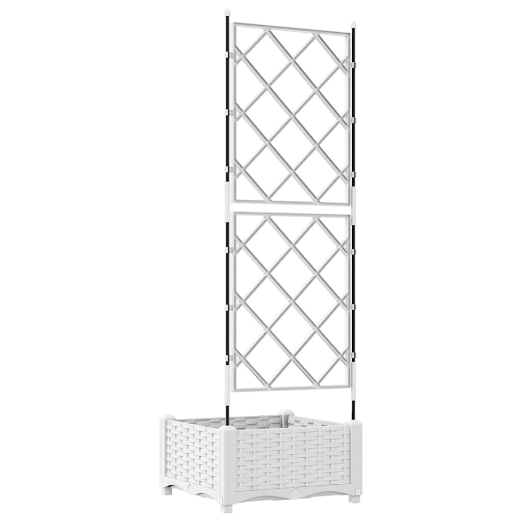 Havekrukke med trellis Hvid 40 x 40 x 125.5 cm PP