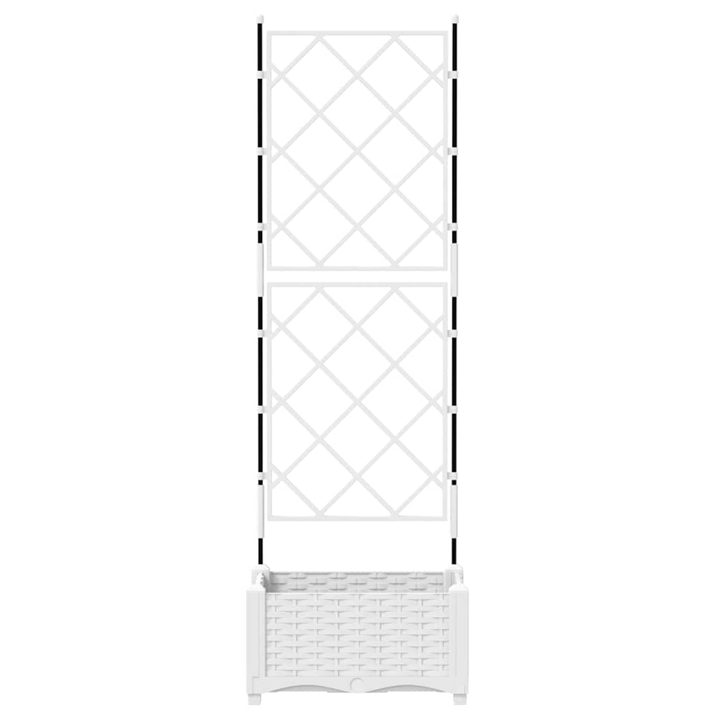 Havekrukke med trellis Hvid 40 x 40 x 125.5 cm PP