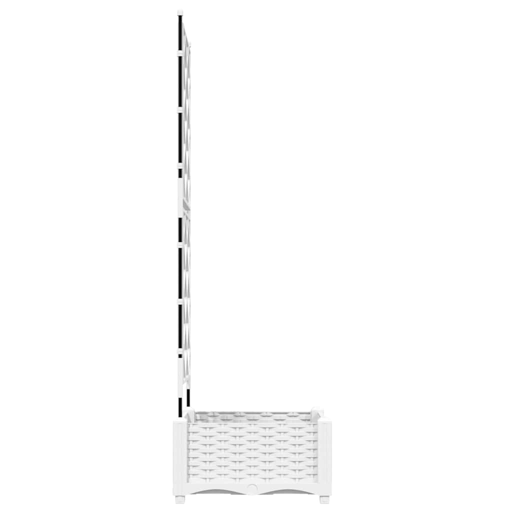 Havekrukke med trellis Hvid 40 x 40 x 125.5 cm PP