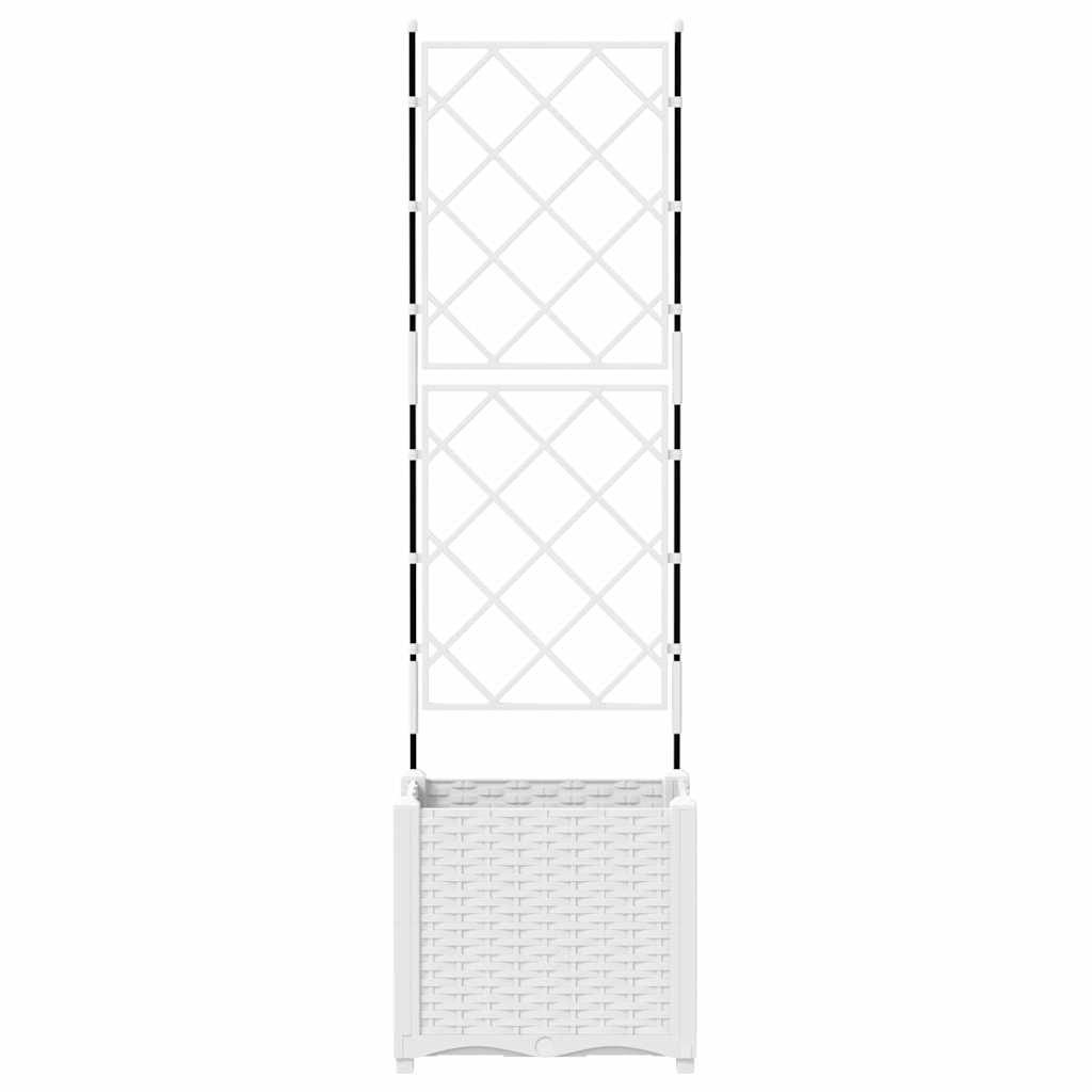 Havekrukke med trellis Hvid 40 x 40 x 143 cm PP