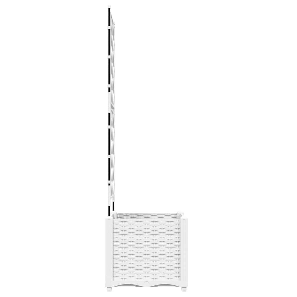 Havekrukke med trellis Hvid 40 x 40 x 143 cm PP