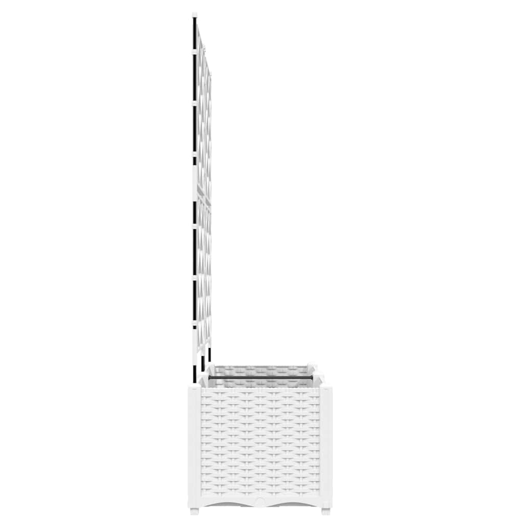 Havekrukke med trellis 2 pcs Hvid 80 x 40 x 143 cm PP