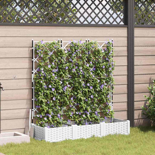 Have Blomsterkrukke 3 stk. Hvid 120 x 40 x 125,5 cm PP