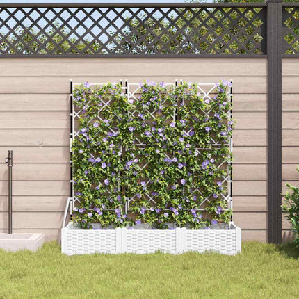 Have Blomsterkrukke 3 stk. Hvid 120 x 40 x 125,5 cm PP