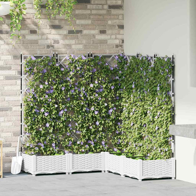 Have Blomsterkrukke 5 stk. Hvid 120 x 120 x 125,5 cm PP