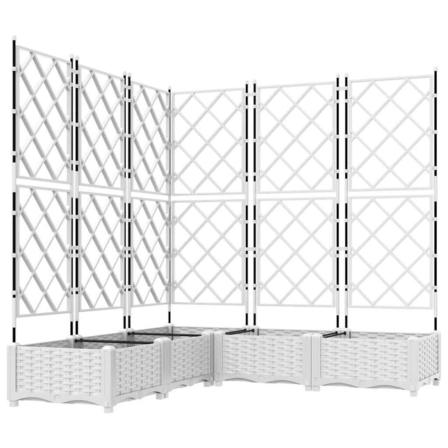 Have Blomsterkrukke 5 stk. Hvid 120 x 120 x 125,5 cm PP