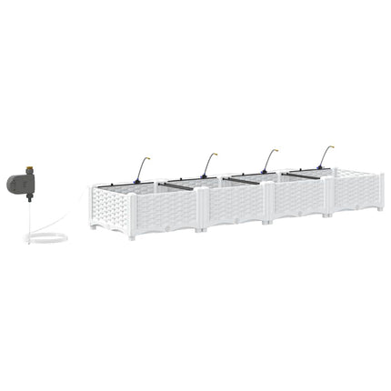 Have Blomsterkrukke 4 stk. Hvid 160 x 40 x 22 cm PP