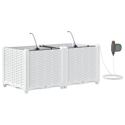 Have Blomsterkrukke 2 stk. Hvid 80 x 40 x 37,5 cm PP