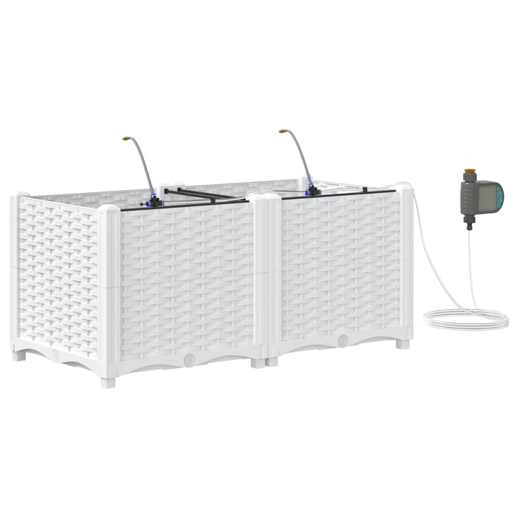 Havekrukker Hvid 80 x 40 x 37,5 cm Stål