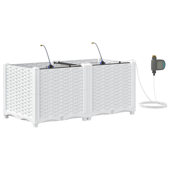 Have Blomsterkrukke 2 stk. Hvid 80 x 40 x 37,5 cm PP