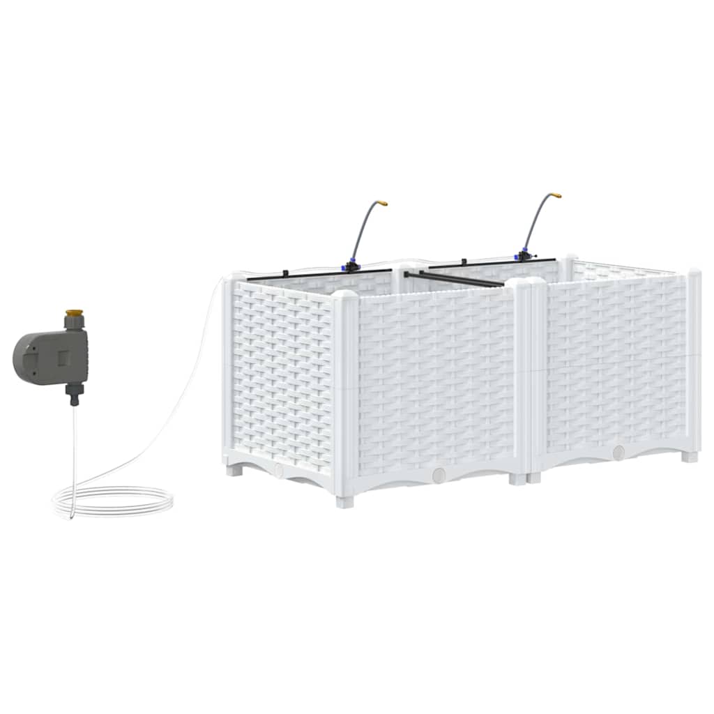 Havekrukker Hvid 80 x 40 x 37,5 cm Stål