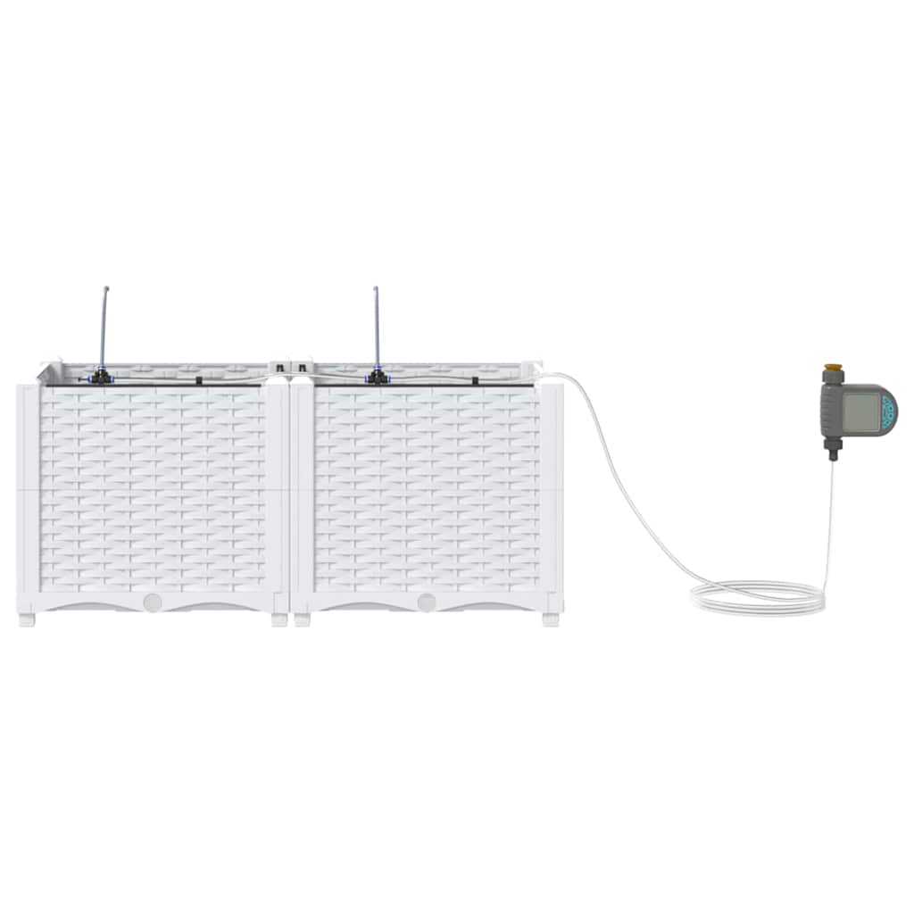 Havekrukker Hvid 80 x 40 x 37,5 cm Stål