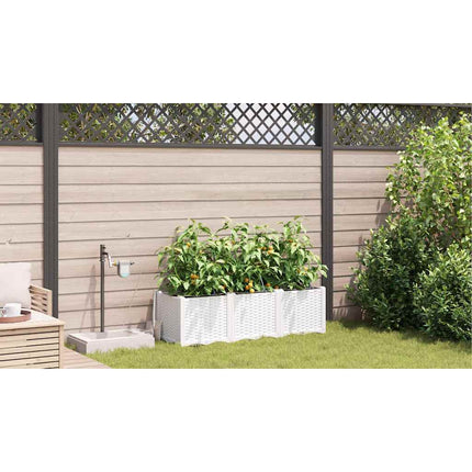 Have Blomsterkrukke 3 stk. Hvid 120 x 40 x 37,5 cm PP