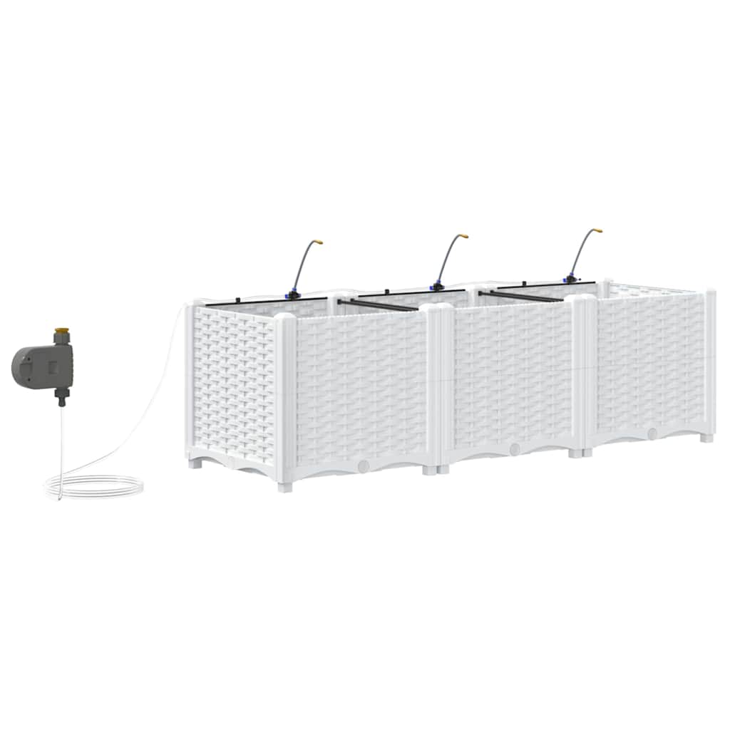 Havekrukker Hvid 120 x 40 x 37,5 cm Stål