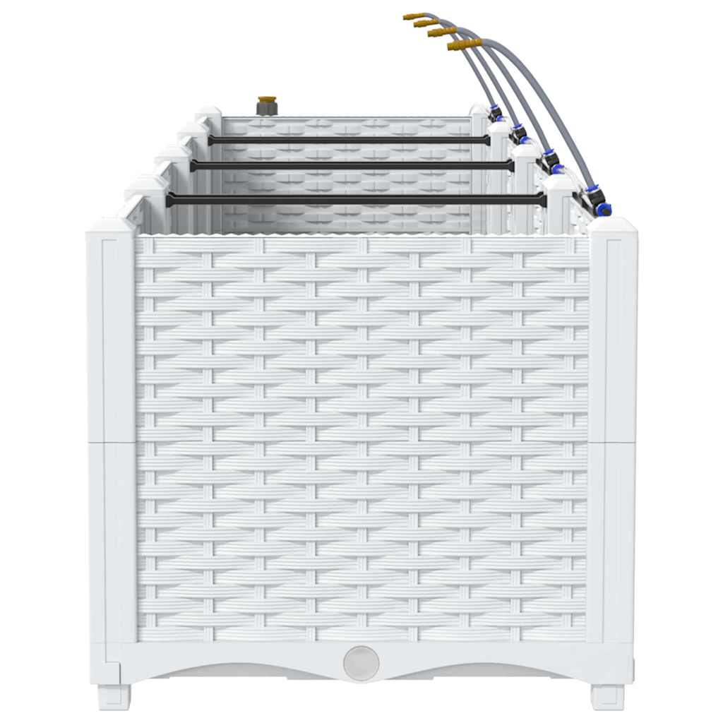 Havekrukker Hvid 120 x 40 x 37,5 cm Stål