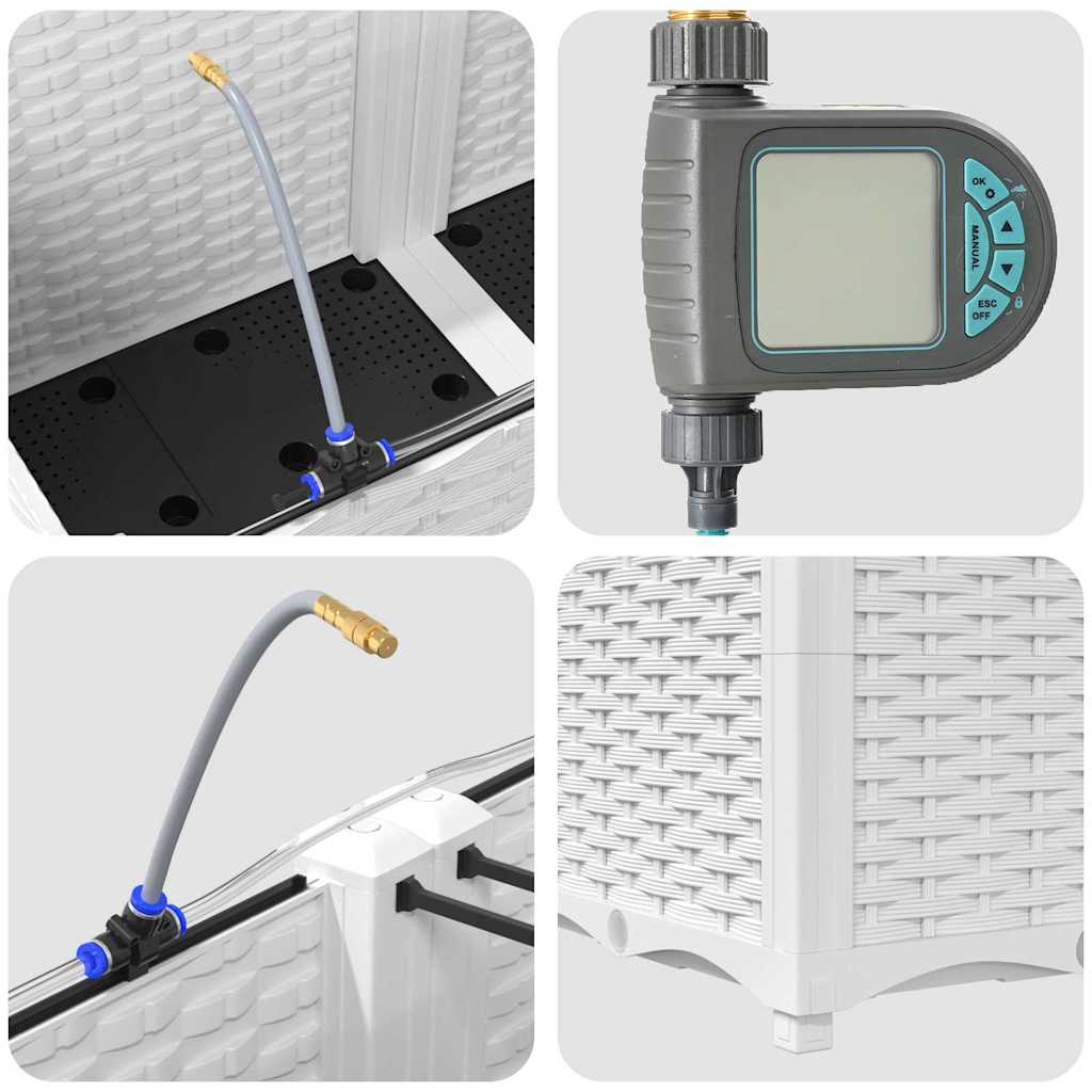 Havekrukker Hvid 160 x 40 x 37,5 cm Stål