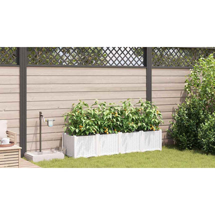 Have Blomsterkrukke 4 stk. Hvid 160 x 40 x 37,5 cm PP