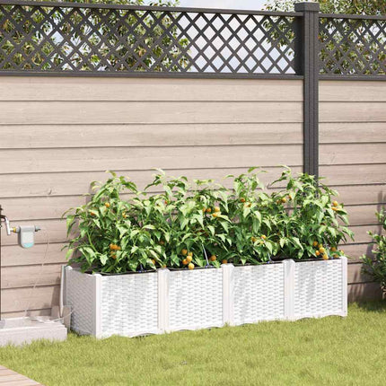 Have Blomsterkrukke 4 stk. Hvid 160 x 40 x 37,5 cm PP