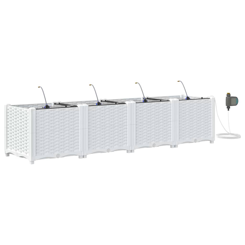 Havekrukker Hvid 160 x 40 x 37,5 cm Stål